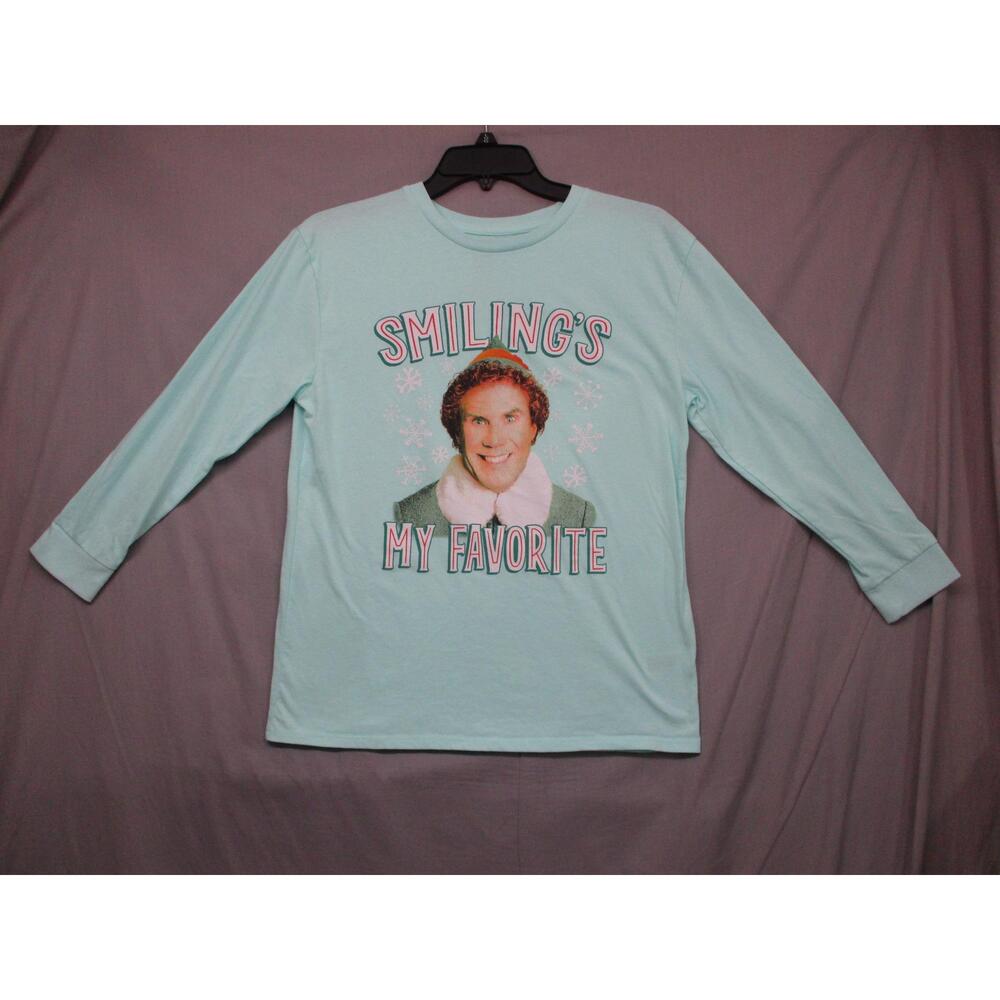 Elf Mint Green Graphic Long-sleeve Girls T-shirt Size XL